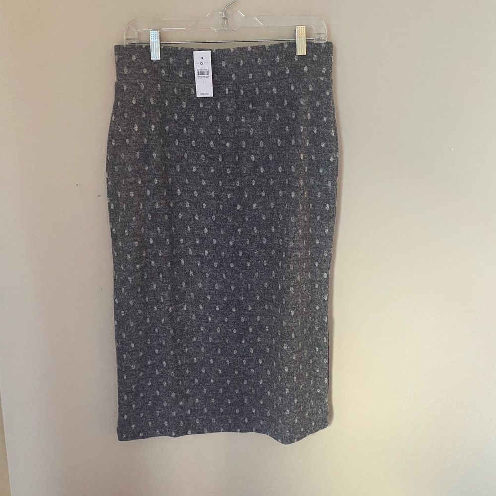 Loft Lou & Grey Brushed Grey skirt with texture